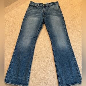 Madewell Blue relaxed boot cut jeans